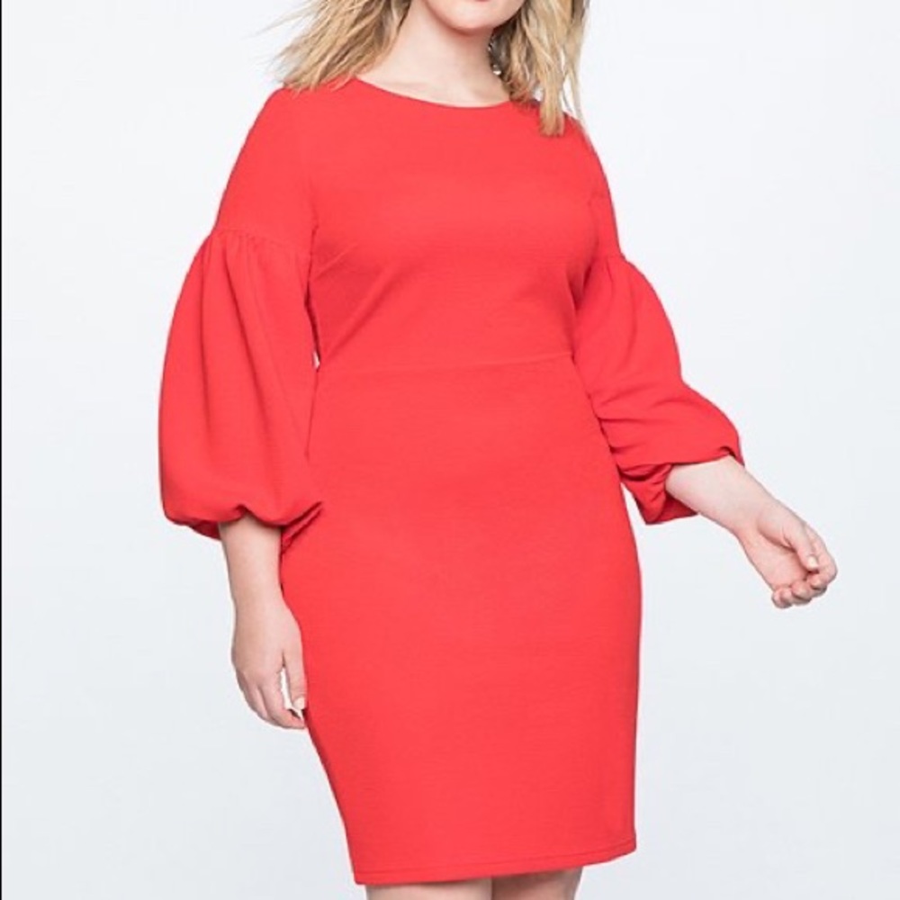 Eloquii Goji Berry Bodycon Dress Red Size 16